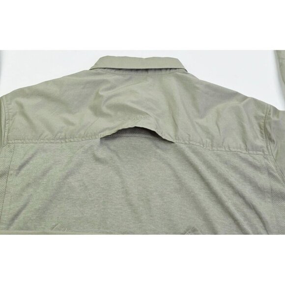Kuhl Size XL Mens Khaki Green Nylon Polyester Back Vent Long Sleeve Logo Shirt - Picture 6 of 15